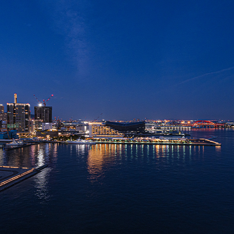 写真：18:00の東側の眺望